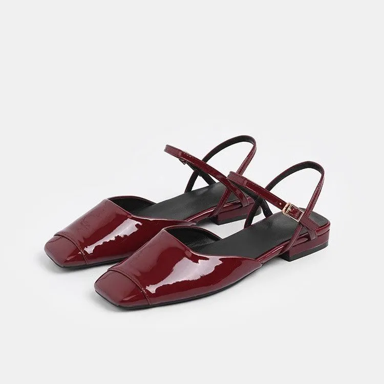 Betu Casual Single Shoes Women's Burgundy-1