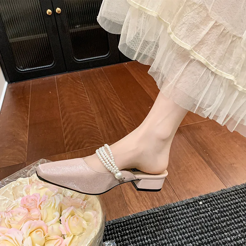 Betu Rubber Sole Abrasion Resistant Slip Resistant Closed Toe Slippers Women's-14