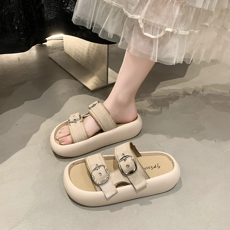 Betu Rubber Sole Abrasion Resistant Slide Slippers Women's-3