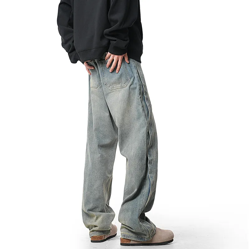 FAVEPOP Jeans Unisex Washed Blue-4