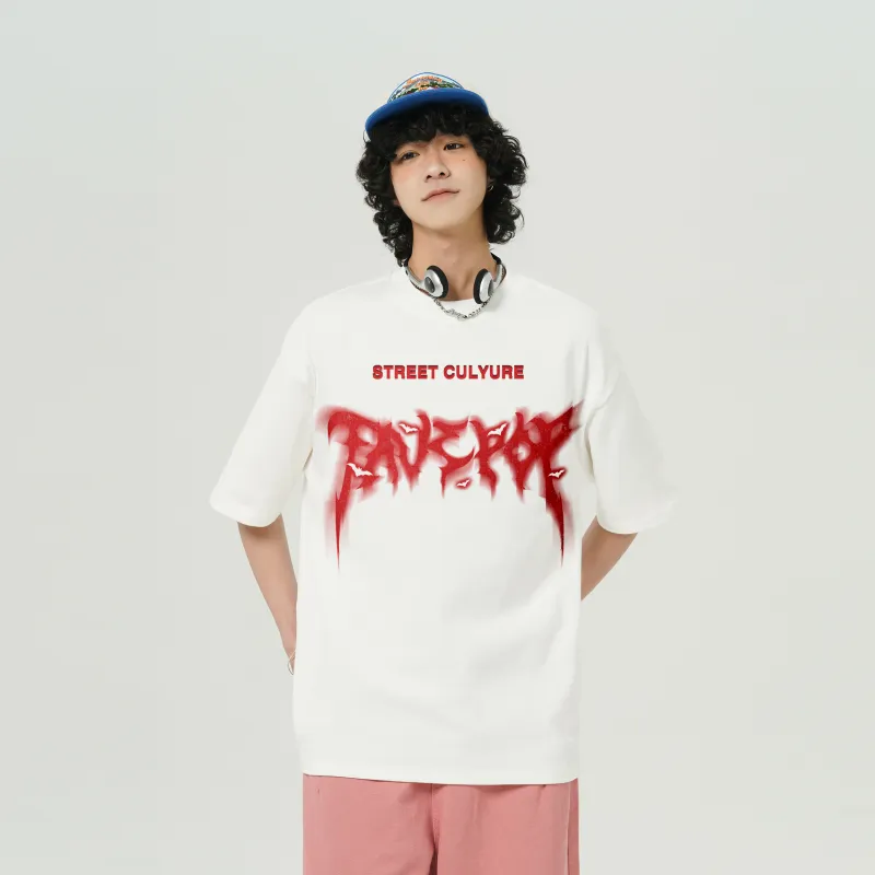 FAVEPOP Loose Fit Casual Crew Neck Short Sleeved T Shirts Unisex-7