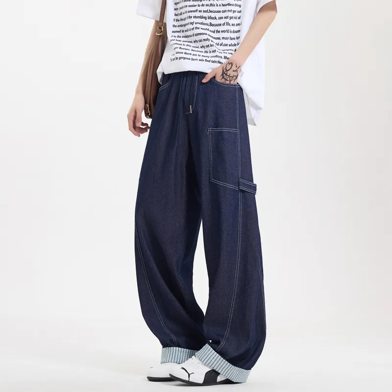 FAVEPOP Jeans Unisex Denim Blue-1