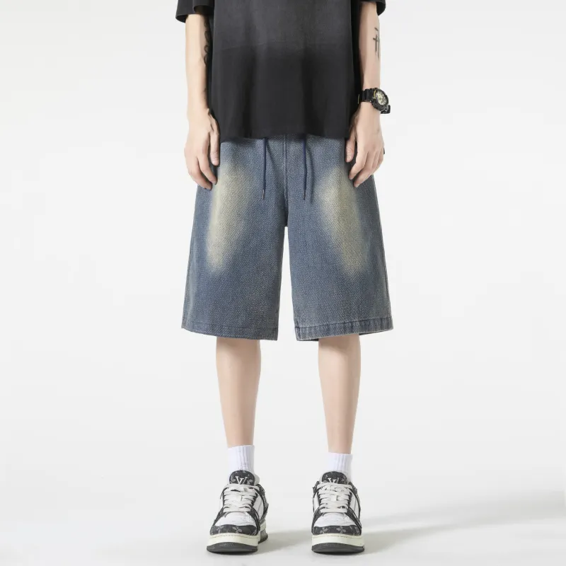 FAVEPOP Denim Shorts Unisex Blue-2