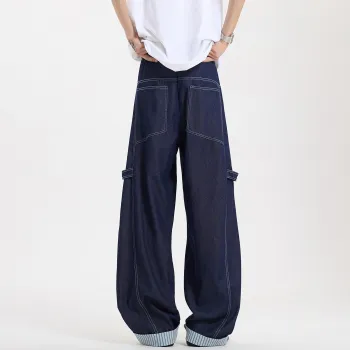 FAVEPOP Jeans Unisex Denim Blue
