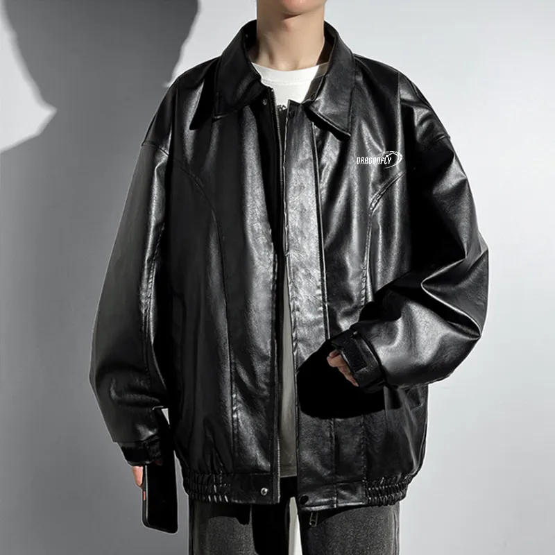 RED DRAGONFLY Leather Jacket Unisex Black-2