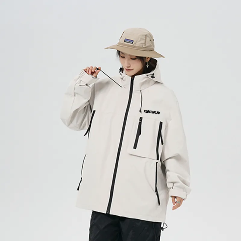 RED DRAGONFLY Water Resistant Windproof And Rainproof With Additional Wear Resistance Windbreaker Jacket Unisex-2
