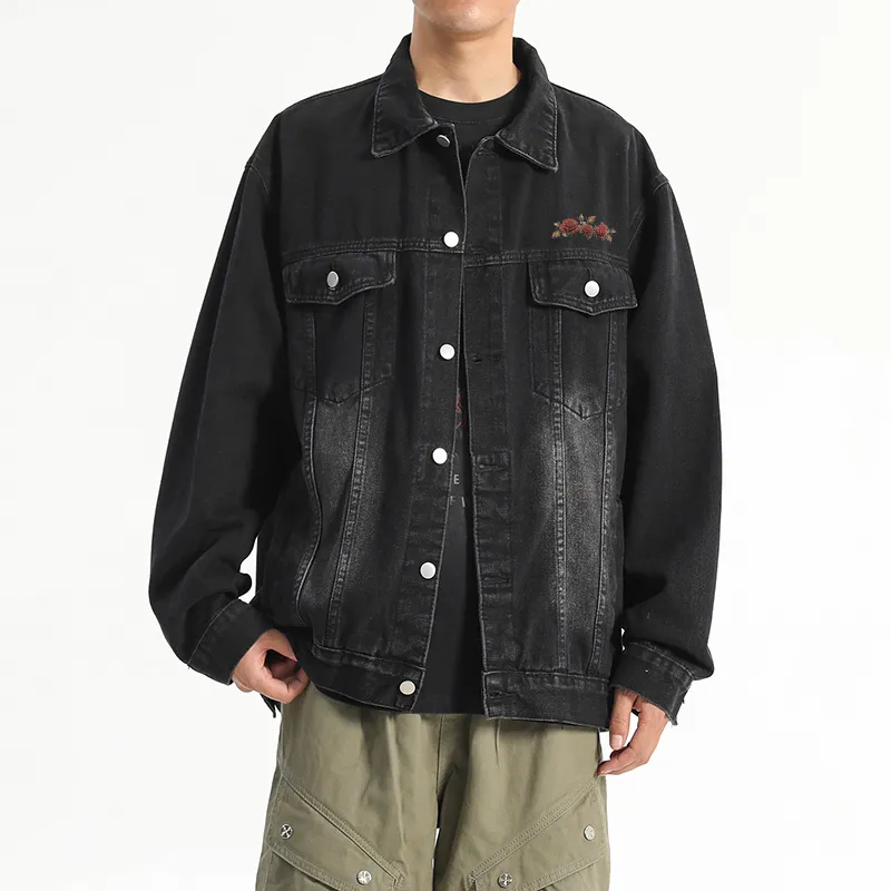 RED DRAGONFLY Denim Jacket Unisex Black-2