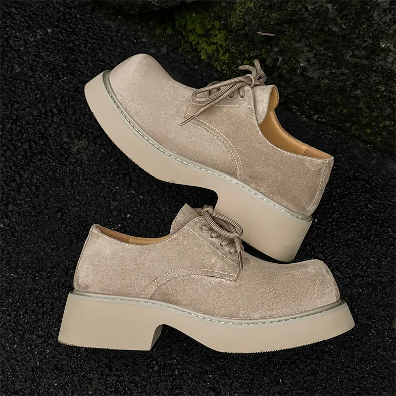 Zuogedu Casual Shoes Men's Light Coffee-2