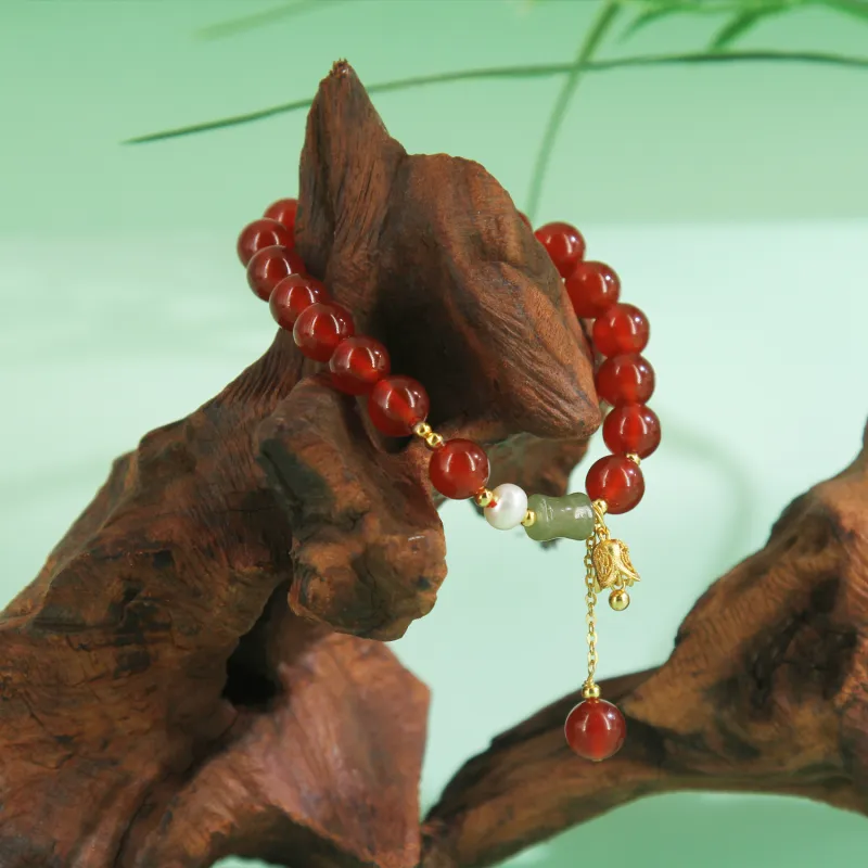 GANGCUI Natural Agate Bracelets Unisex-2