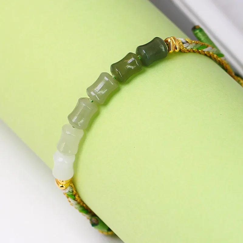 GANGCUI Hetian Jade Bracelets Women's Green Jade-1