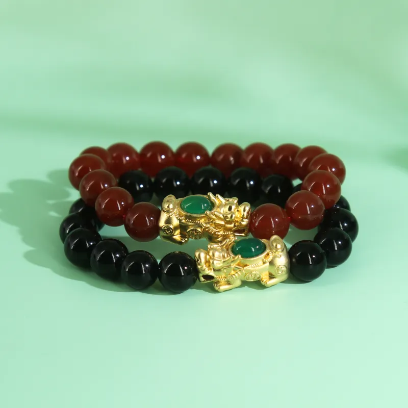 GANGCUI Natural Agate Bracelets Men's-12