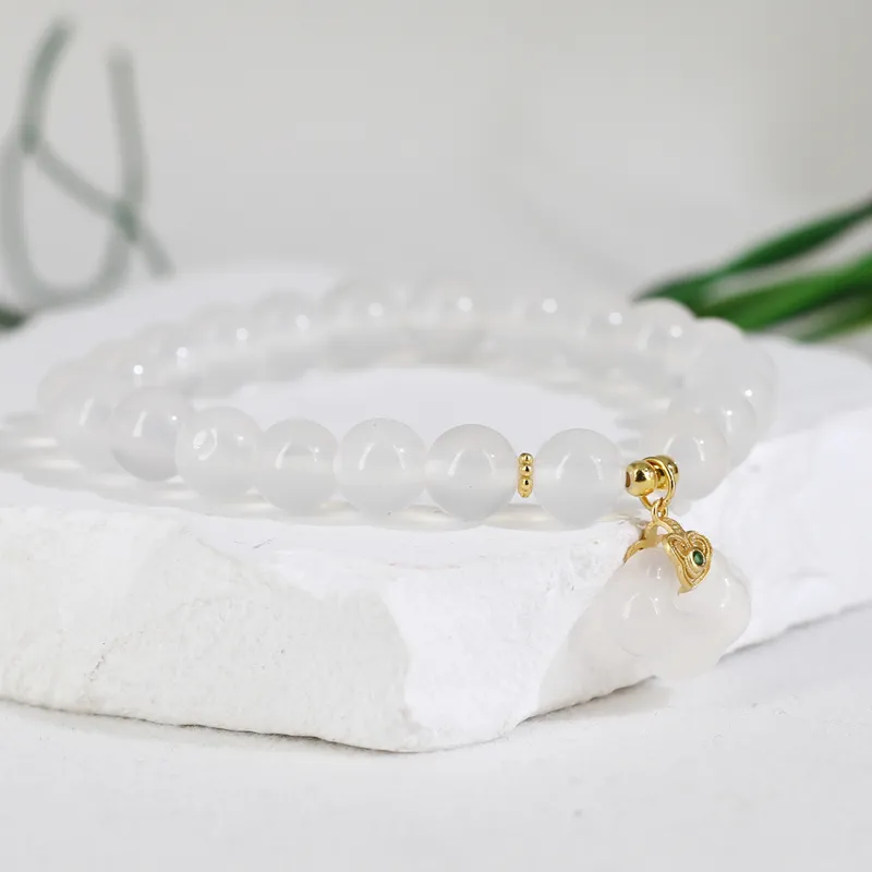 GANGCUI Chalcedony Bracelets Unisex-1