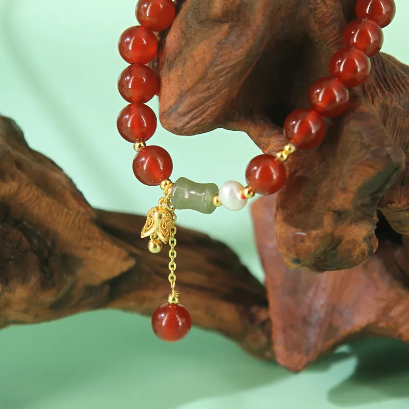 GANGCUI Natural Agate Bracelets Unisex-3