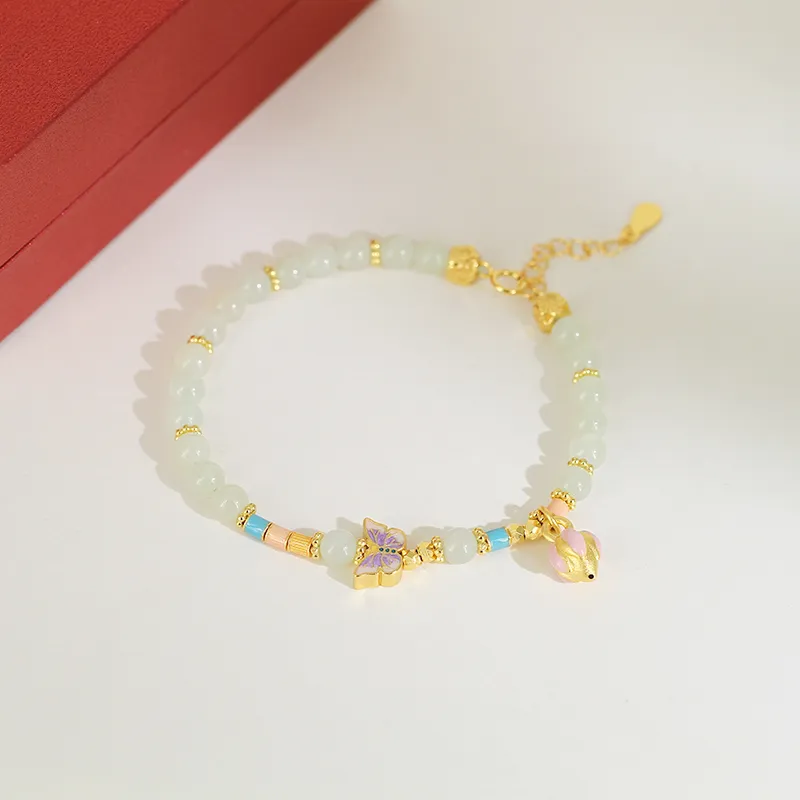 GANGCUI Hetian Jade Bracelets Green Jade Unisex-4