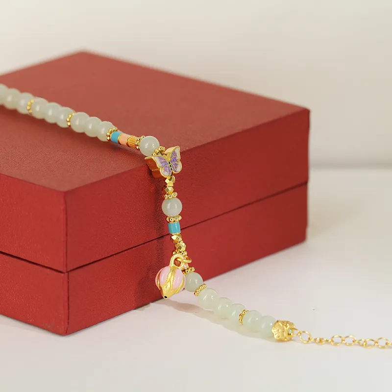GANGCUI Hetian Jade Bracelets Green Jade Unisex-1