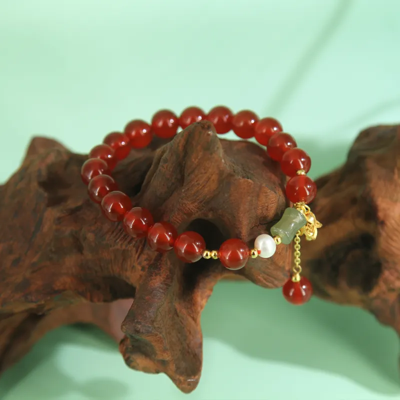 GANGCUI Natural Agate Bracelets Unisex-4