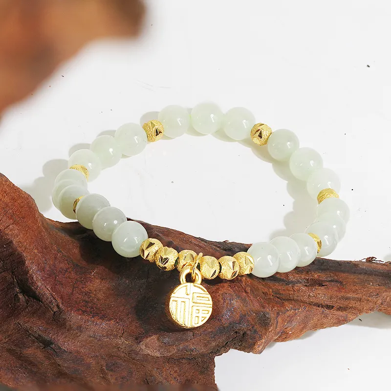 GANGCUI Bracelets Green Jade Unisex-2