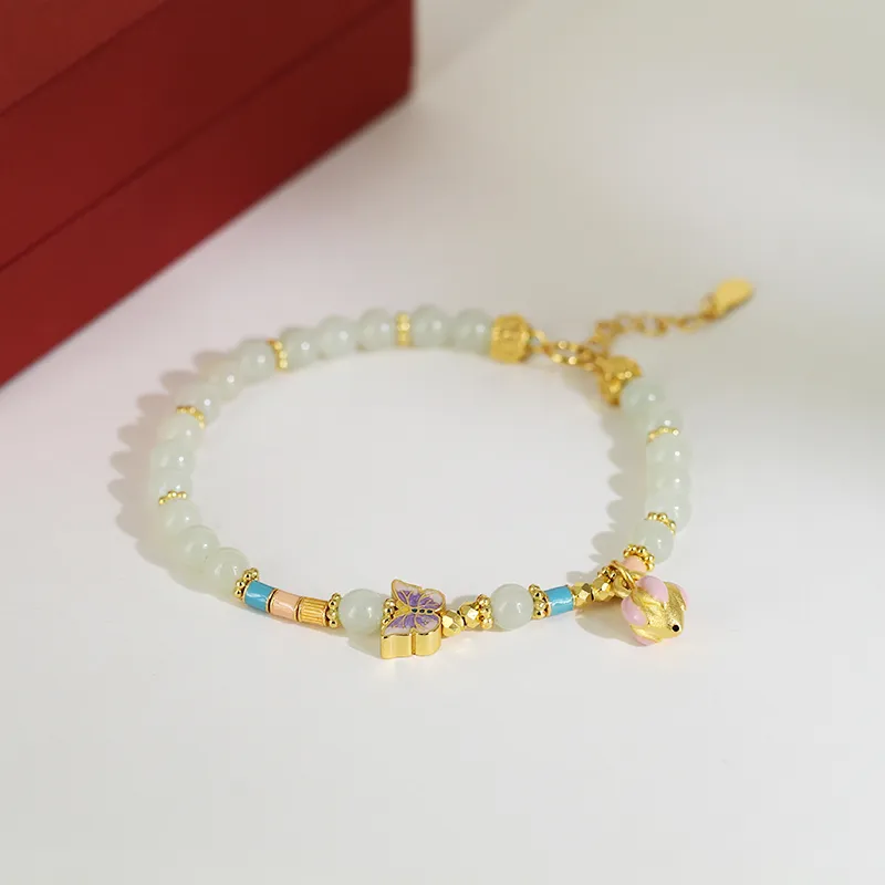 GANGCUI Hetian Jade Bracelets Green Jade Unisex-3