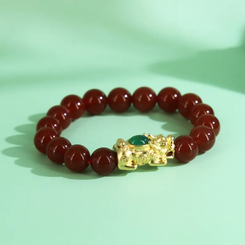 GANGCUI Natural Agate Bracelets Men's-4