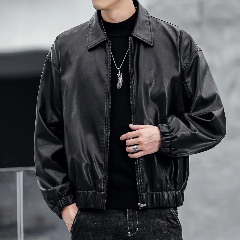 PIERRE CARDIN Leather Jacket Unisex-5