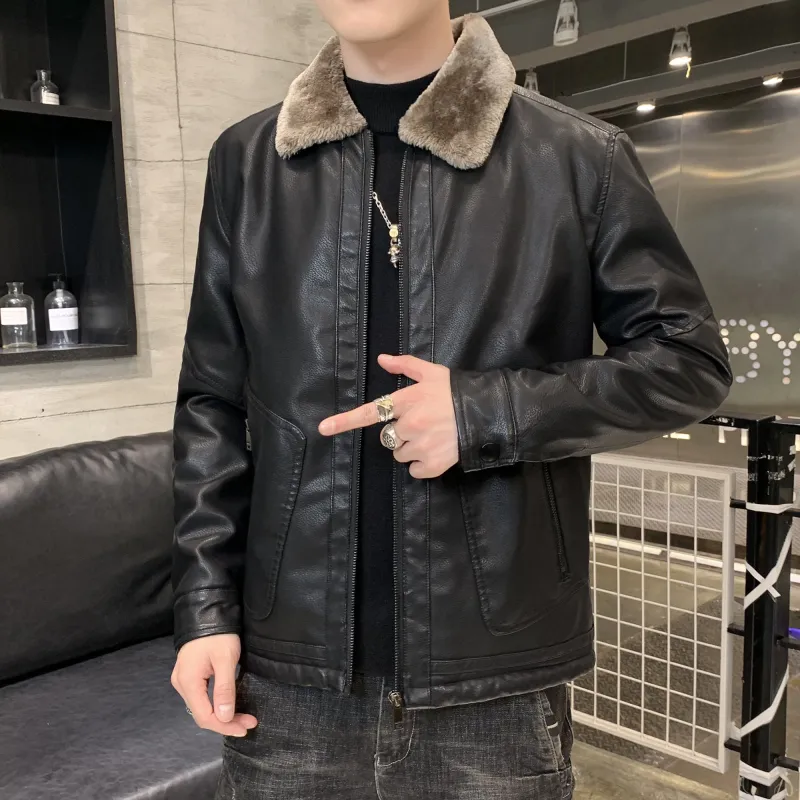 PIERRE CARDIN Leather Jacket Men's-15