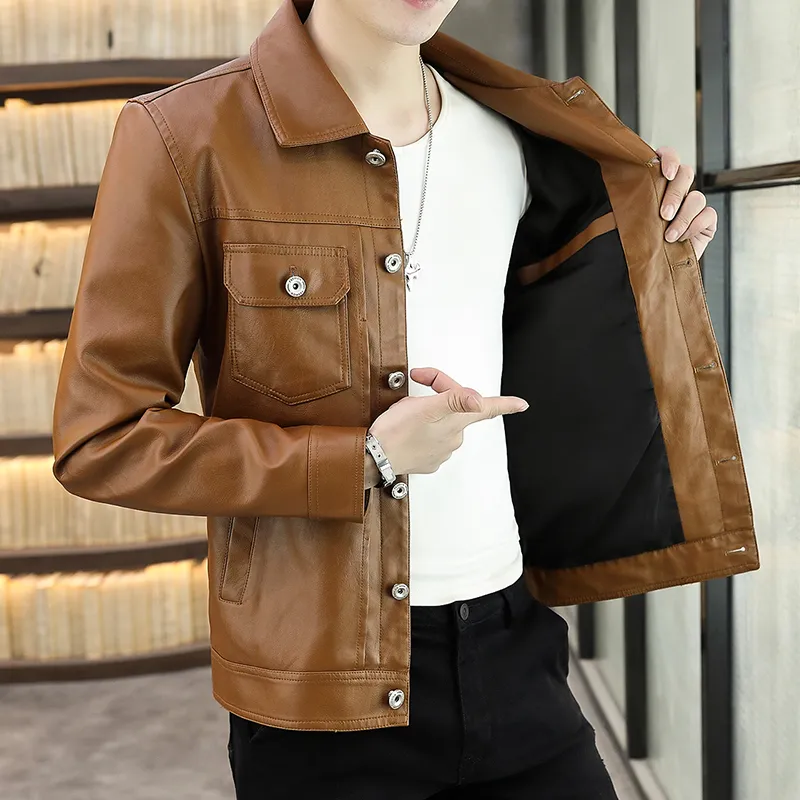 PIERRE CARDIN Leather Jacket Men's-9