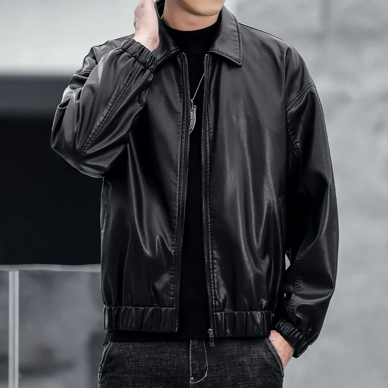 PIERRE CARDIN Leather Jacket Unisex-1
