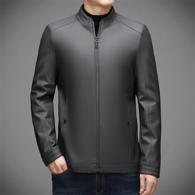 PIERRE CARDIN Leather Jacket Men's-4