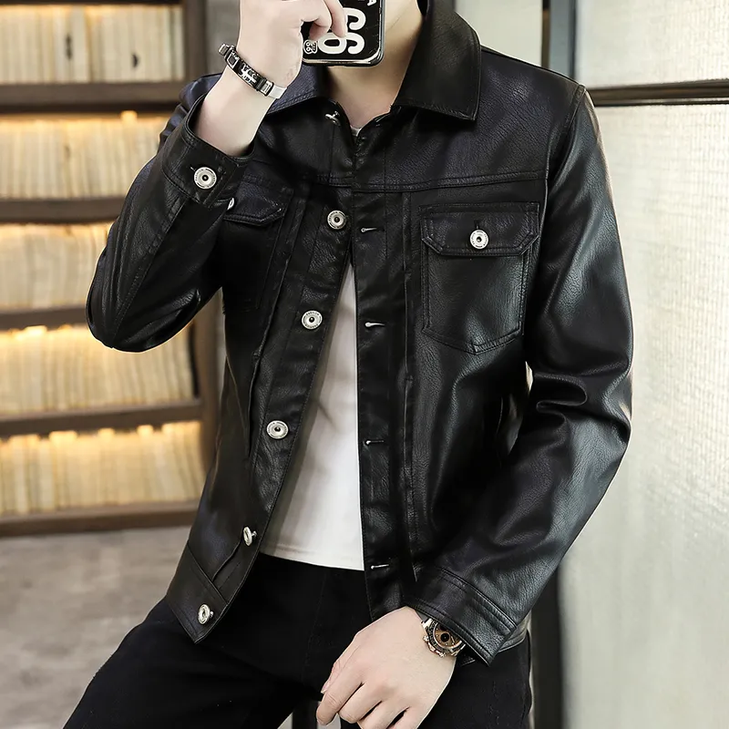 PIERRE CARDIN Leather Jacket Men's-4