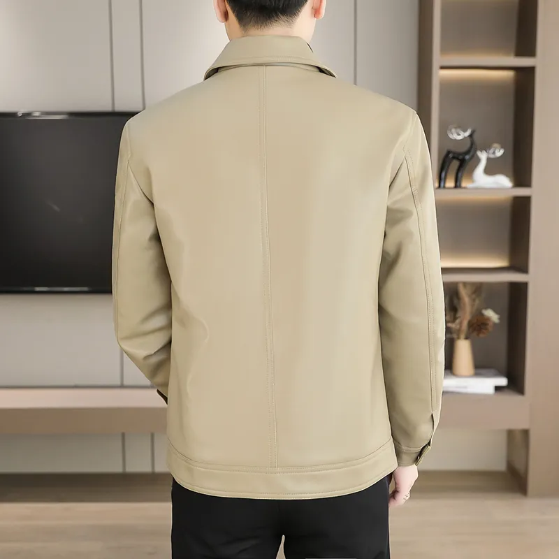 PIERRE CARDIN Leather Jacket Men's-19