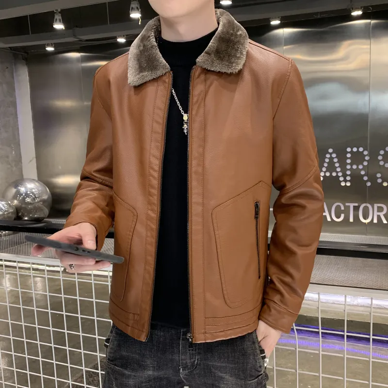 PIERRE CARDIN Leather Jacket Men's-21