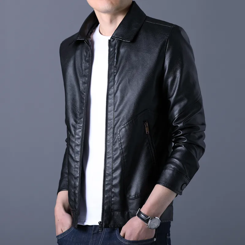 PIERRE CARDIN Leather Jacket Men's-4
