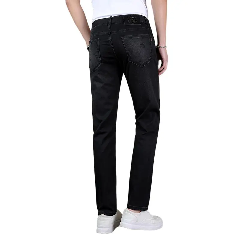 PIERRE CARDIN Jeans Men's Gothic Pattern Black-3