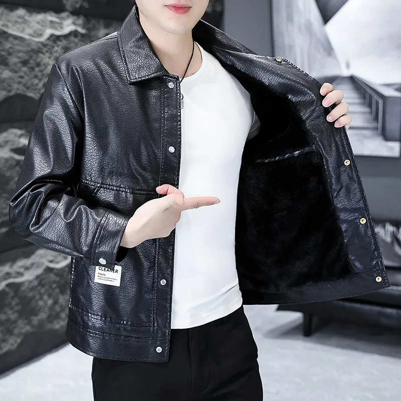 PIERRE CARDIN Leather Jacket Men's-9