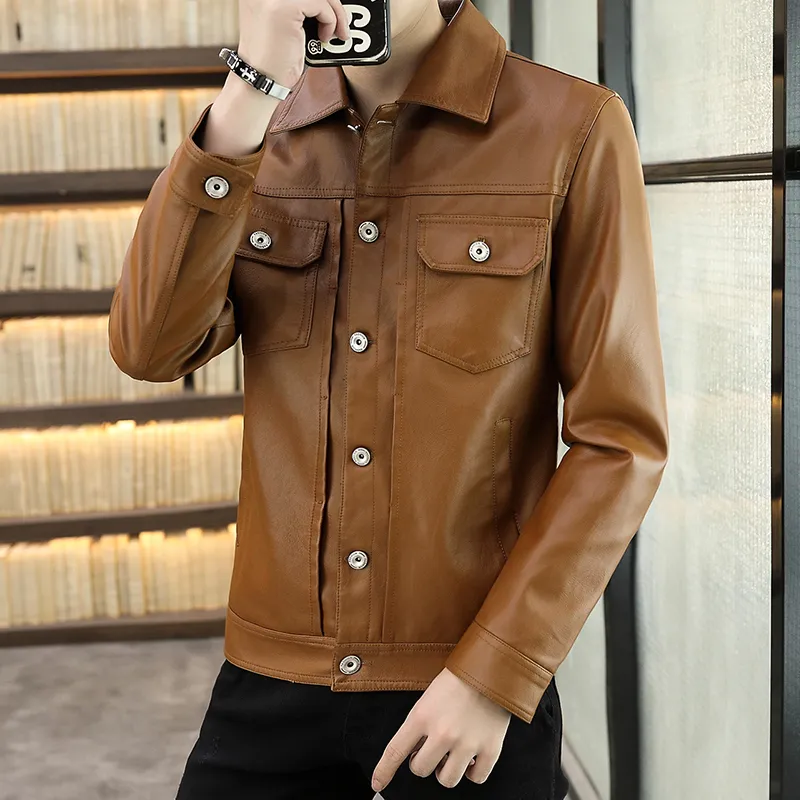 PIERRE CARDIN Leather Jacket Men's-11