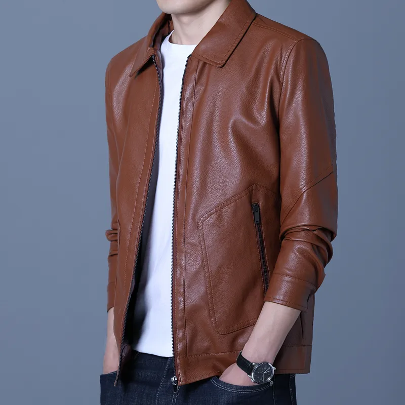 PIERRE CARDIN Leather Jacket Men's-13