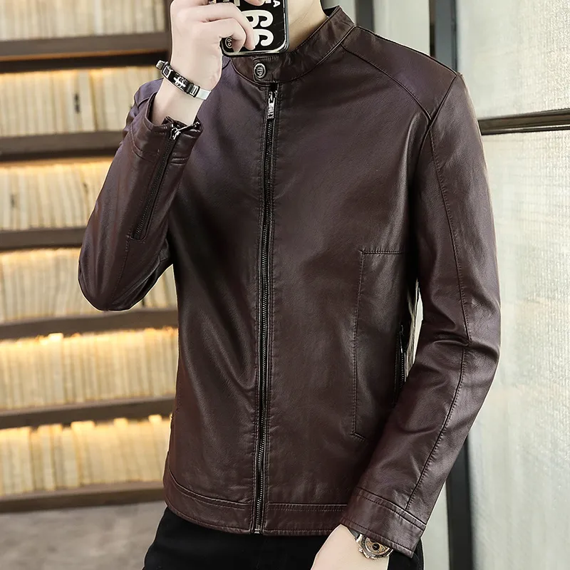 PIERRE CARDIN Leather Jacket Men's-8