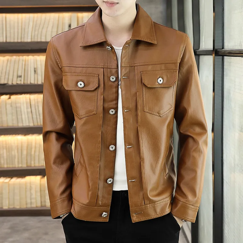 PIERRE CARDIN Leather Jacket Men's-10
