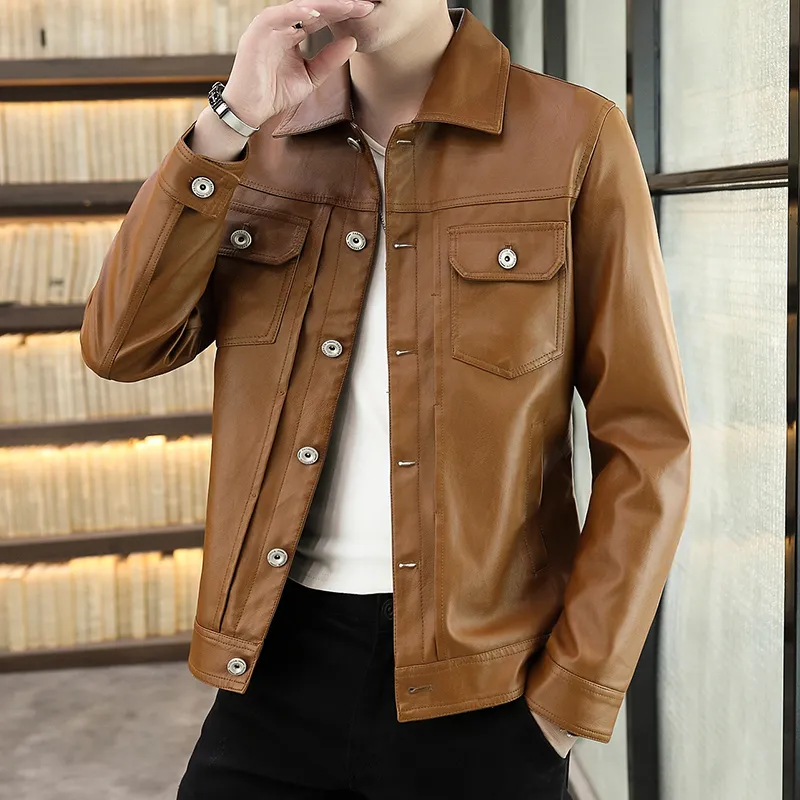 PIERRE CARDIN Leather Jacket Men's-18