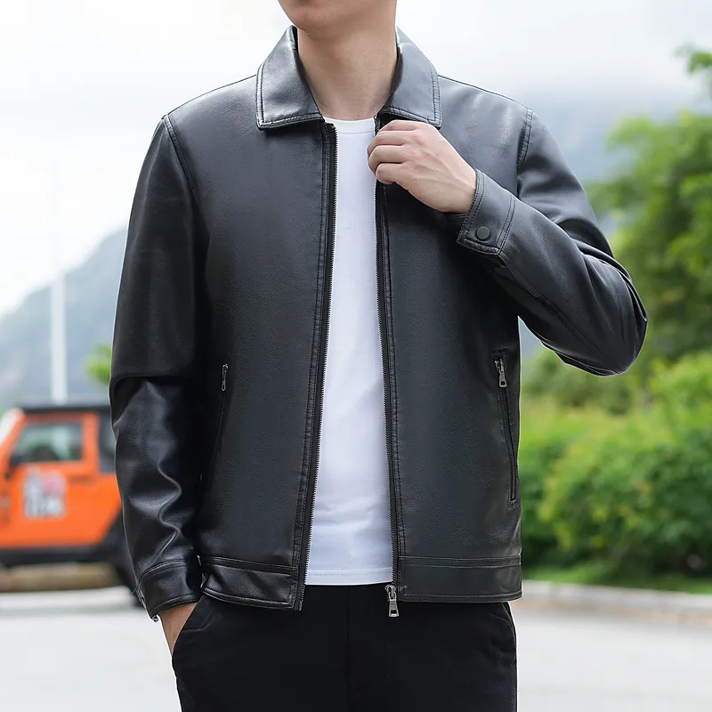 PIERRE CARDIN Leather Jacket Men's-4