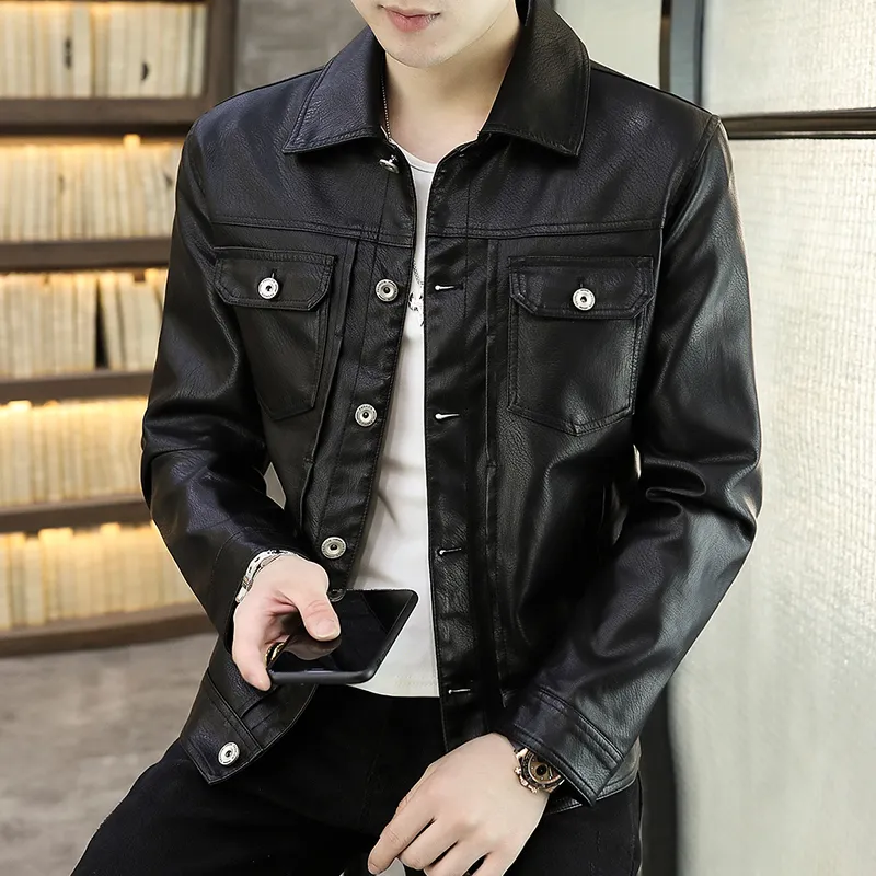 PIERRE CARDIN Leather Jacket Men's-14