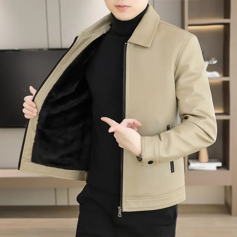 PIERRE CARDIN Leather Jacket Men's-17