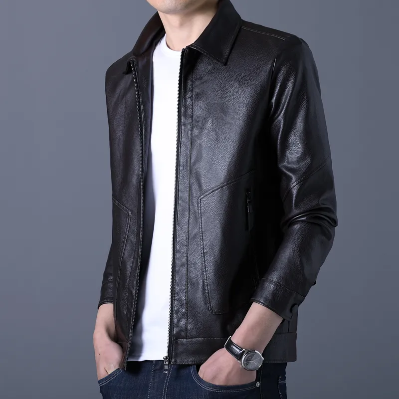 PIERRE CARDIN Leather Jacket Men's-8