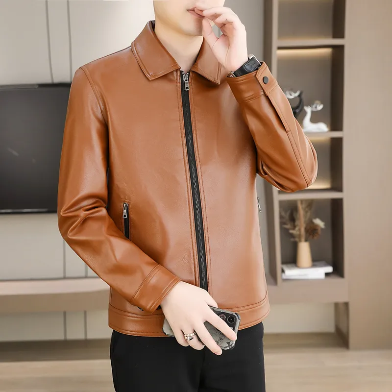 PIERRE CARDIN Leather Jacket Men's-14