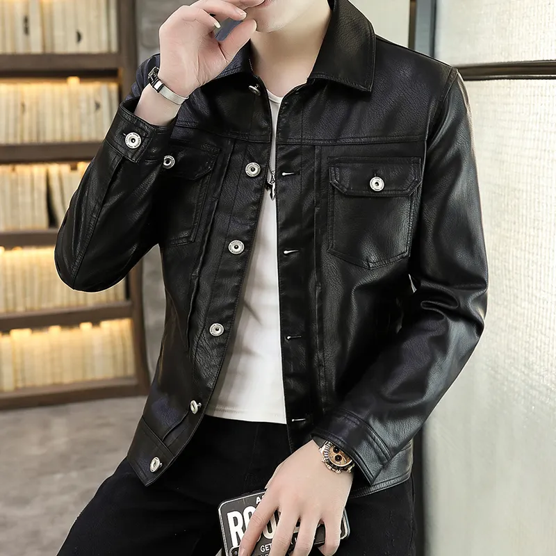 PIERRE CARDIN Leather Jacket Men's-5