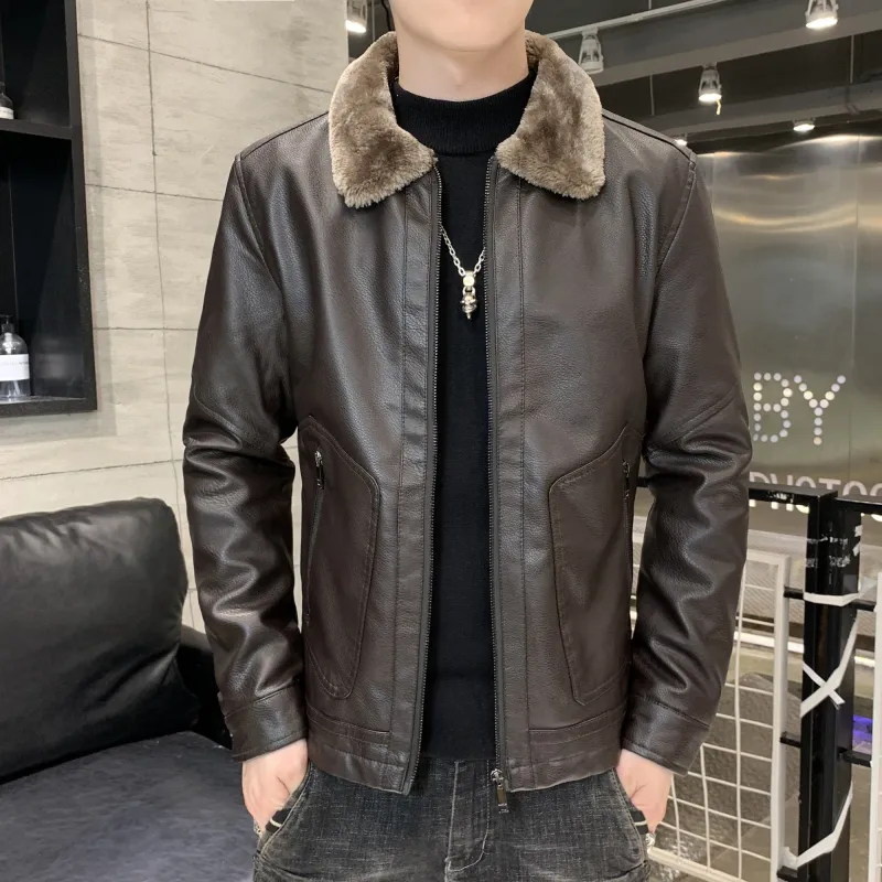 PIERRE CARDIN Leather Jacket Men's-17