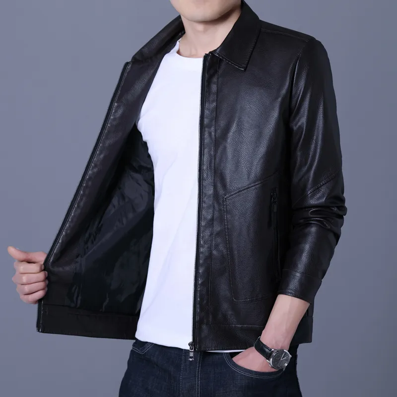 PIERRE CARDIN Leather Jacket Men's-6