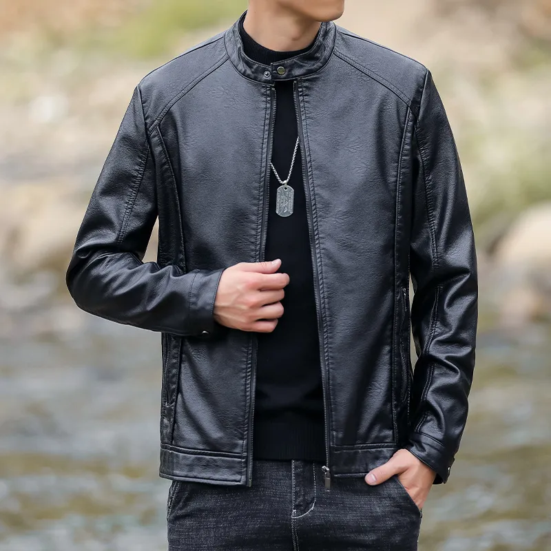 PIERRE CARDIN Leather Jacket Unisex-3
