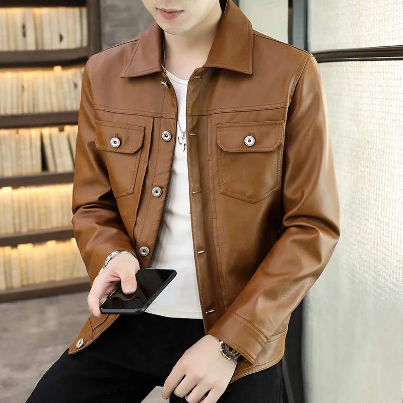 PIERRE CARDIN Leather Jacket Men's-7