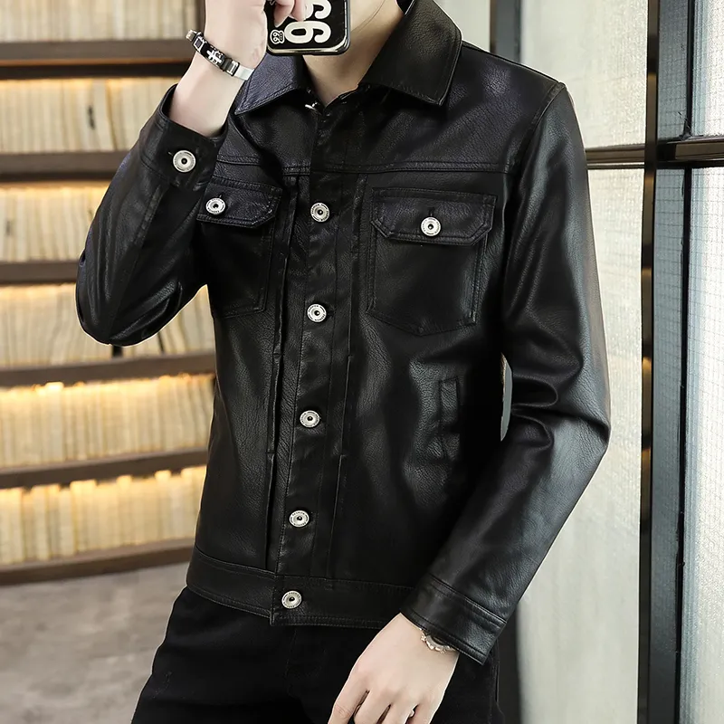 PIERRE CARDIN Leather Jacket Men's-3